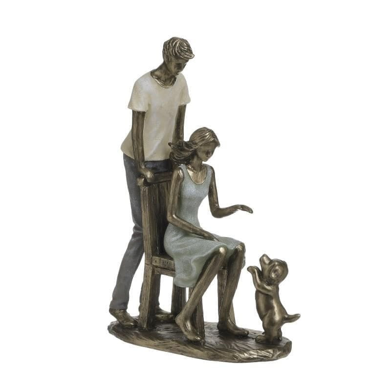 Statueta decorativa Family Pet, Rasina, 18x8x25 cm