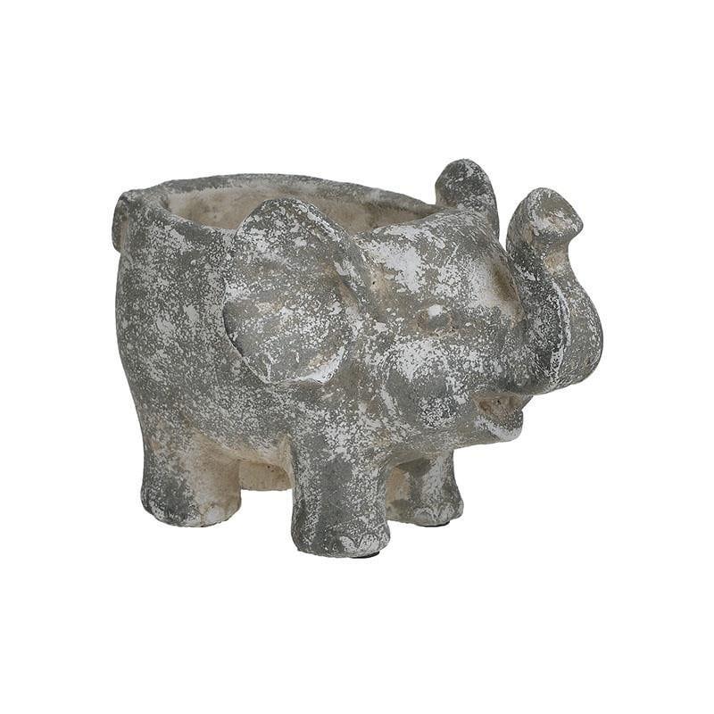 Ghiveci decorativ Grey Elephant, Ciment, 20x14x14