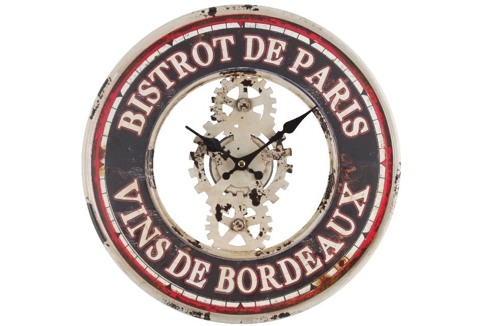 Ceas metalic de perete Bistrot de Paris